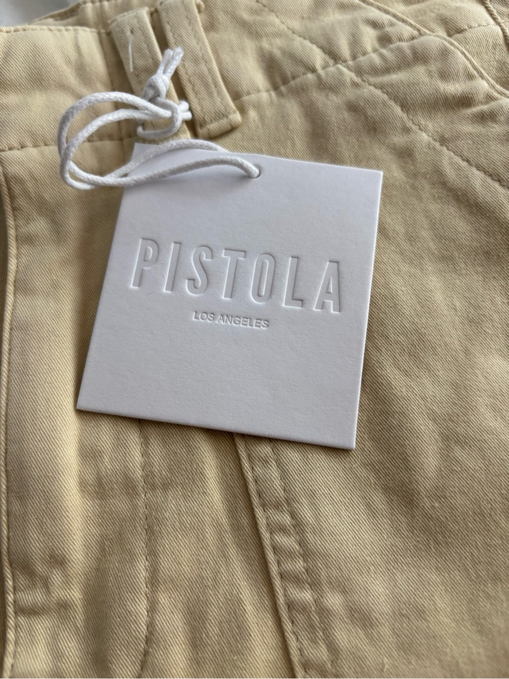 Pistola Marissa High Rise Utility Short Custard Yellow Size 26 - Picture 5 of 13